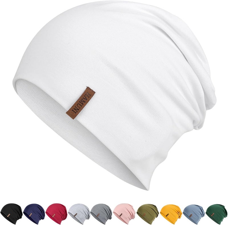 HAMUNI Slouchy Beanie for Women Cotton Beanies Hats Men Lightweight Soft Chemo Headwear Warm Skull Cap for All Seasons - Image 1